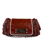 Chanel Burgundy East West Accordion Flap Bag