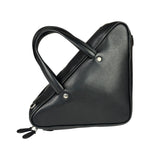 Balenciaga Black Leather Triangle Two-Way Bag