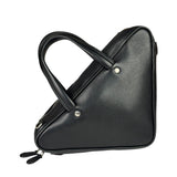 Balenciaga Black Leather Triangle Two-Way Bag