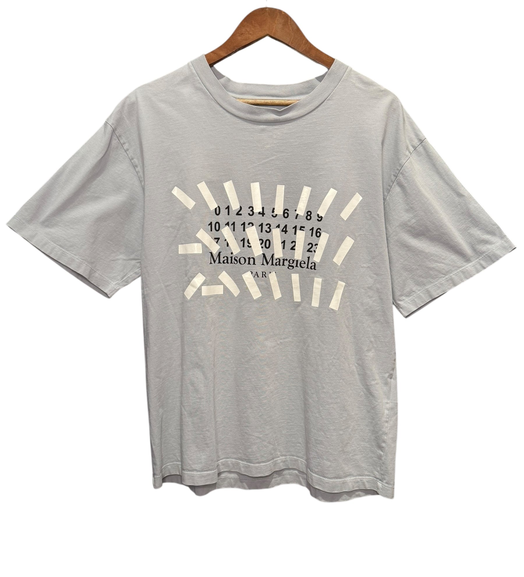 Maison Margiela Soft Blue Numbers Tee