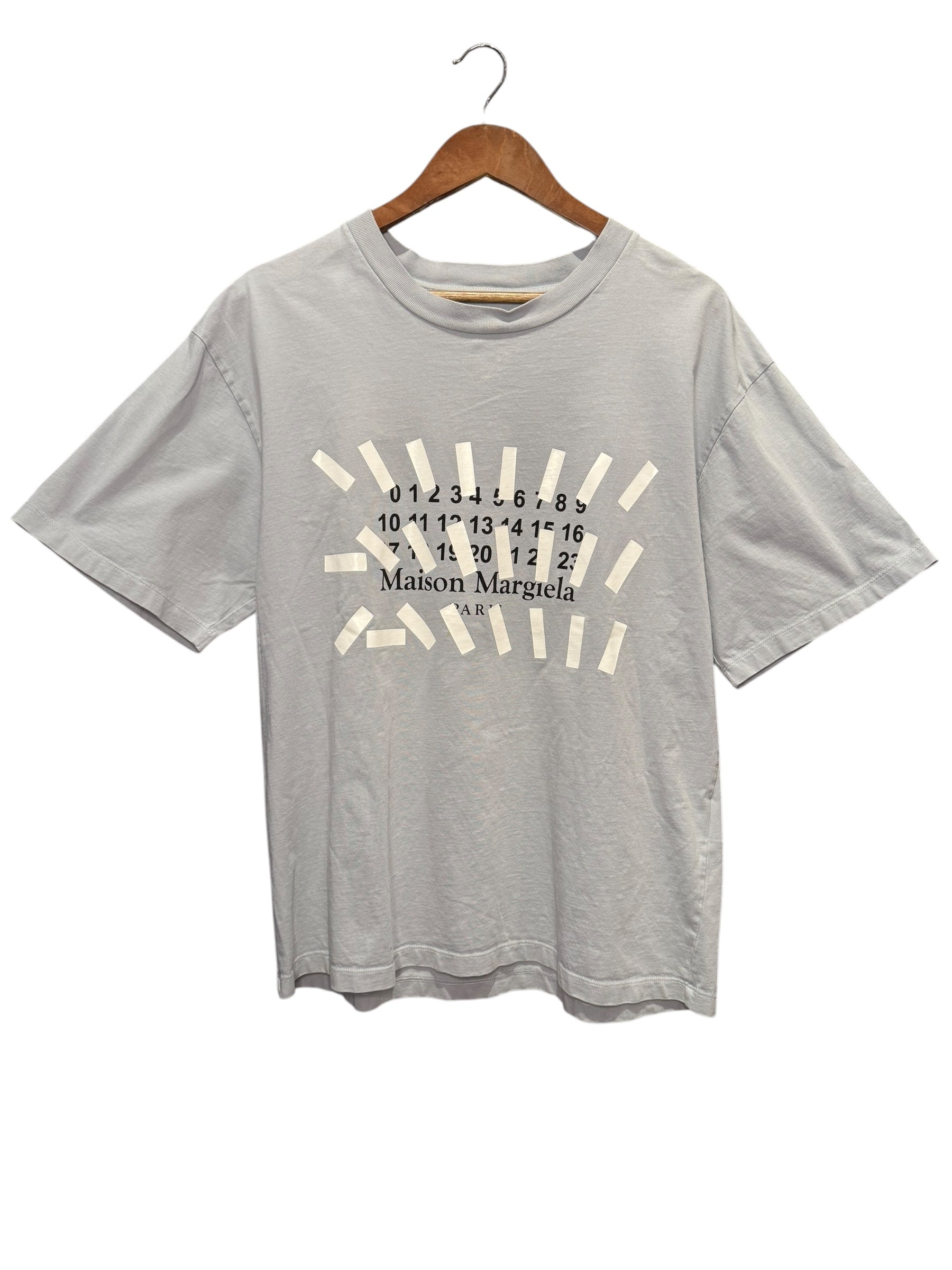 Maison Margiela Soft Blue Numbers Tee