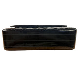 Chanel Black Quilted Patent Leather Top Handle 1996
