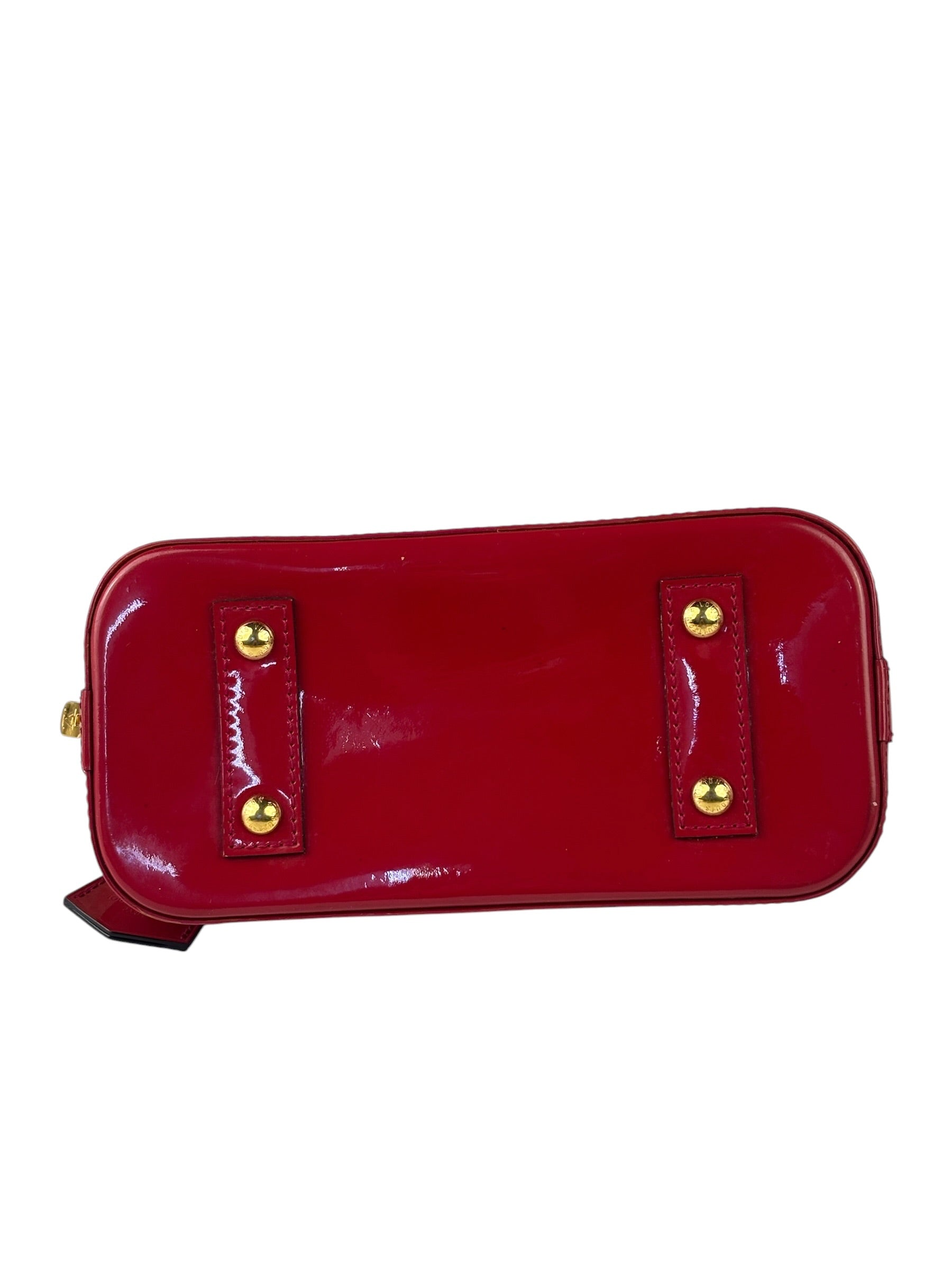 Louis Vuitton Red Vernis Alma BB Two-Way Bag