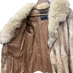 Vintage Erifort Sandy Tan Fox Fur Trim Mink Body Fur Coat