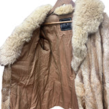 Vintage Erifort Sandy Tan Fox Fur Trim Mink Body Fur Coat