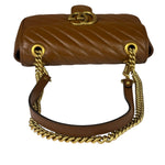 Gucci Brown Leather Marmont Shoulder Bag