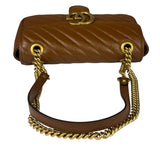 Gucci Brown Leather Marmont Shoulder Bag