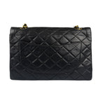 Chanel Black Leather Jumboo Double Flap Shoulder Bag
