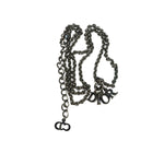 Christian Dior Dior Letter Charm Silver Necklace