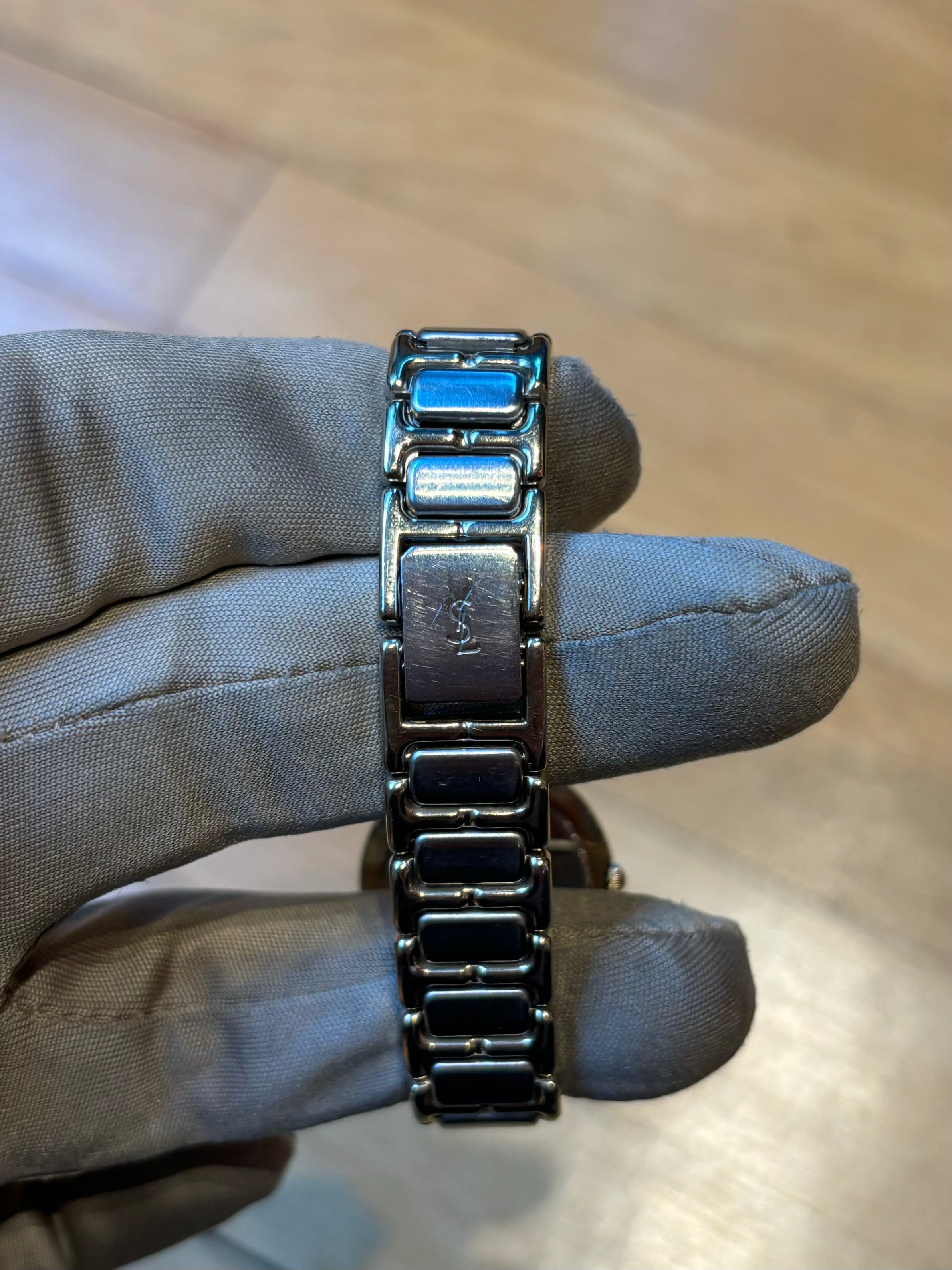 YSL Blue Dial Two Tone Dot Dial