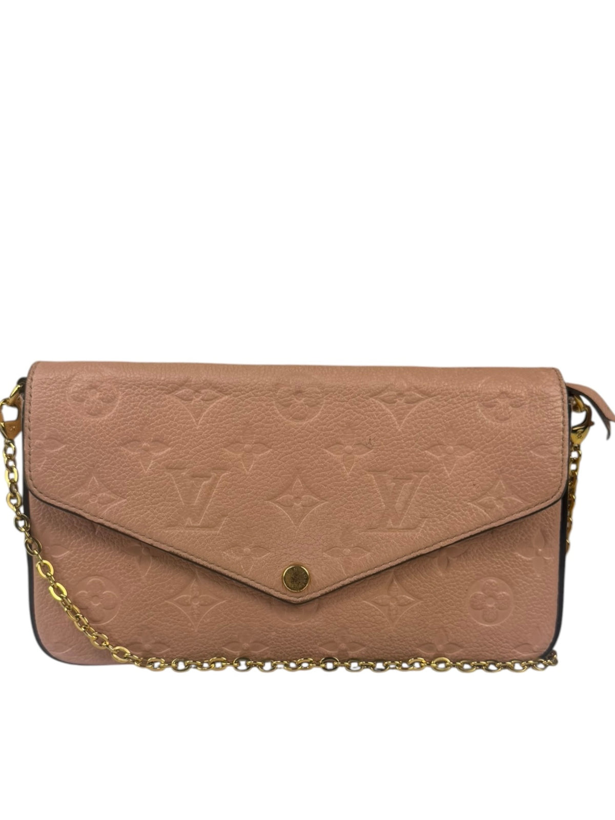 Louis Vuitton Peach Monogram Felicie Wallet On Chain