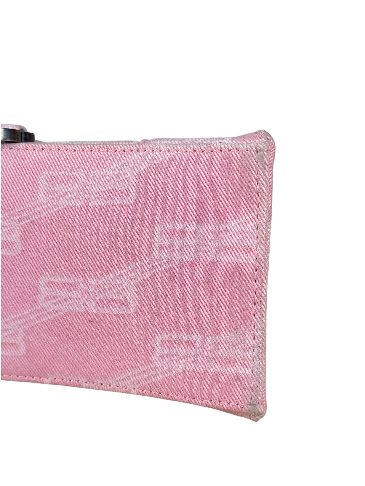 Balenciaga Pink Denim Small Hourglass 2Way Handbag