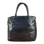 Prada Vintage Black Leather Tote Bag
