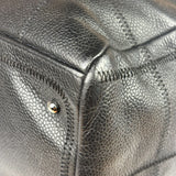 Chanel Black Quilted Leather Chocolate Bar Bowling Handbag
