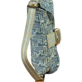 Fendi Blue Denim Zucca  Baguette