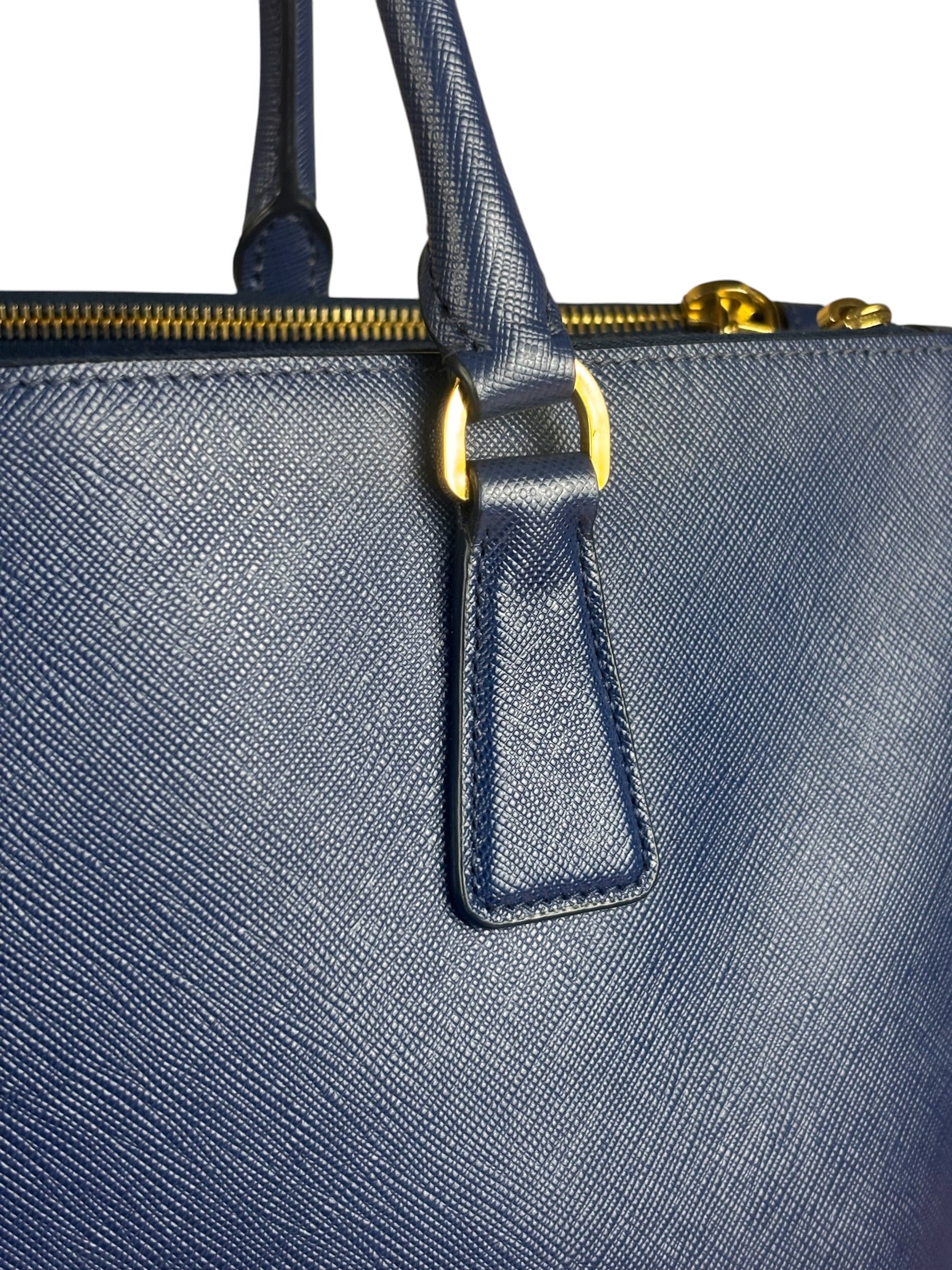 Prada Blue Galleria Saffiano Leather Tote