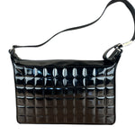Chanel Black Patent Chocolate Bar Shoulder Bag '02