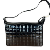 Chanel Black Patent Chocolate Bar Shoulder Bag '02