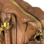 Chloe Caramel Tan Leather Paraty Medium Two-Way Bag