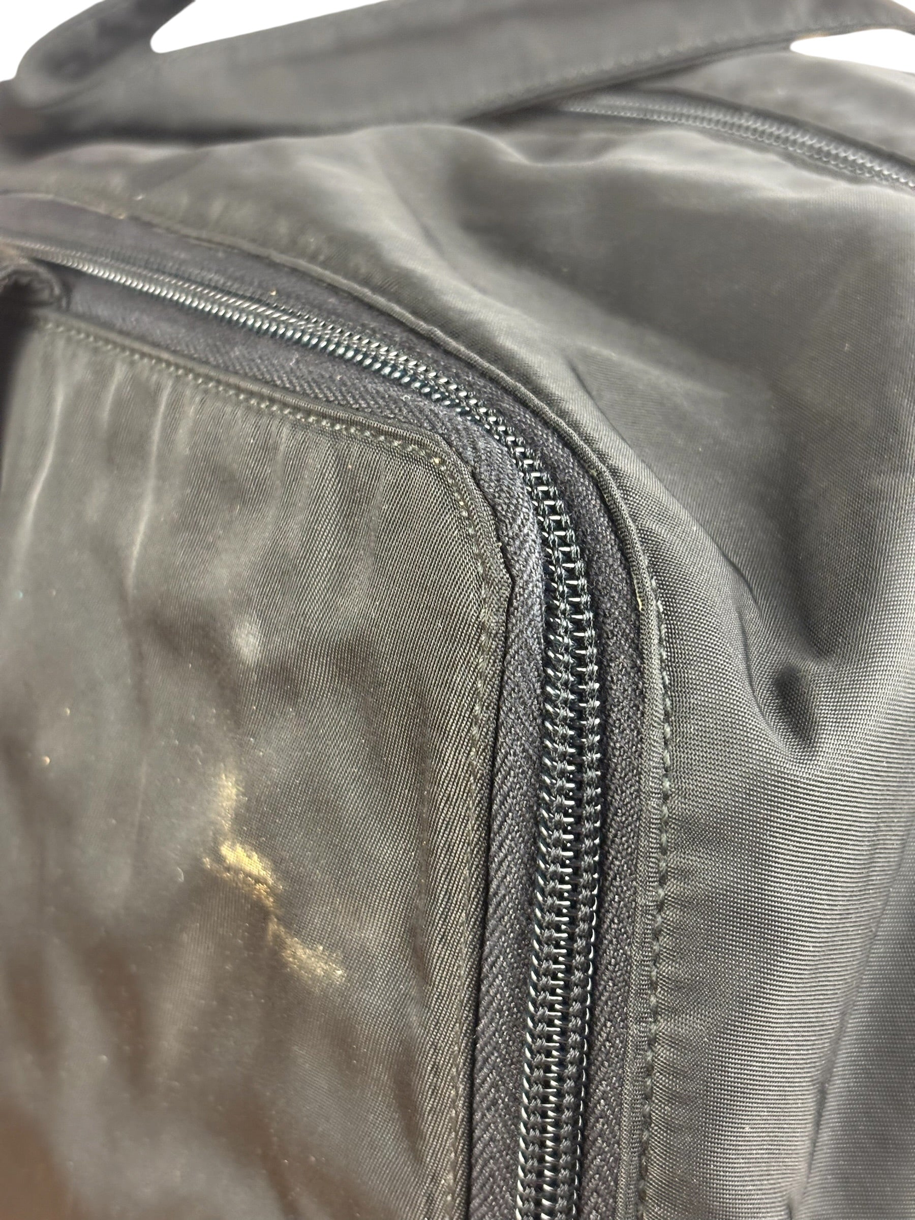 Prada Vintage Black Tessuto Nylon Travel Bag