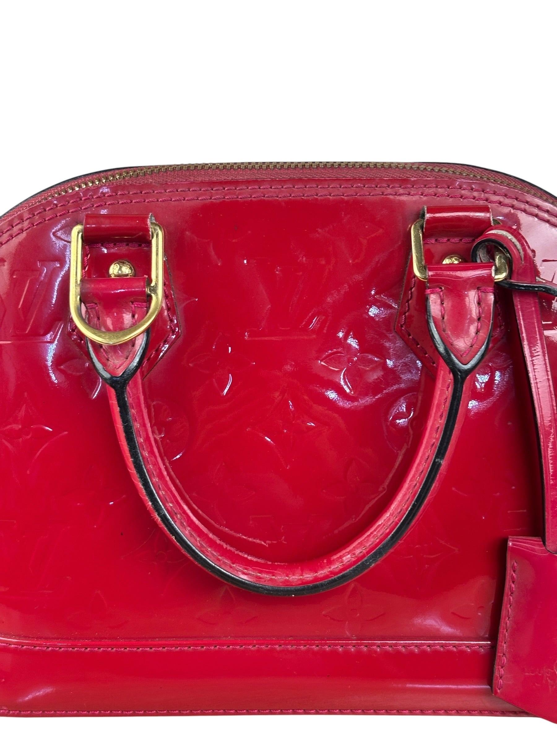 Louis Vuitton Red Monogram Vernis Alma bb