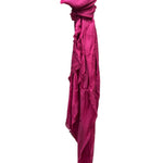 Valentino Magenta Garavani Monogram Jacquard Fringe Scarf Shawl