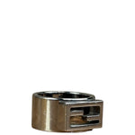 Fendi Vintage Silver Baguette Band Ring
