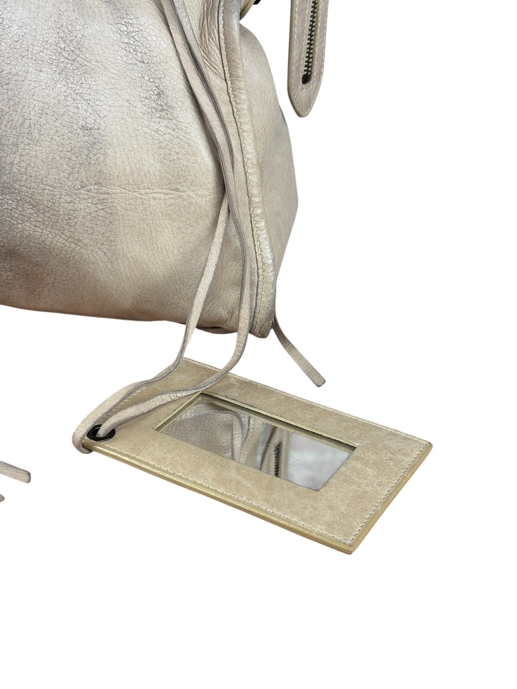 Balenciaga Vintage Almond Beige Leather Small City Two-Way Bag