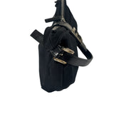 Fendi Black Leather Trim Crossbody Neoprene Baguette