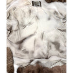 Saga Brown Mink Fur/Fox Fur Trim Coat