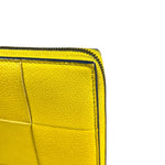 Bottega Veneta Large Intreccio Long Zip Wallet Yellow