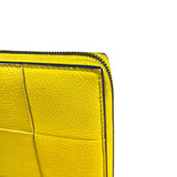 Bottega Veneta Large Intreccio Long Zip Wallet Yellow