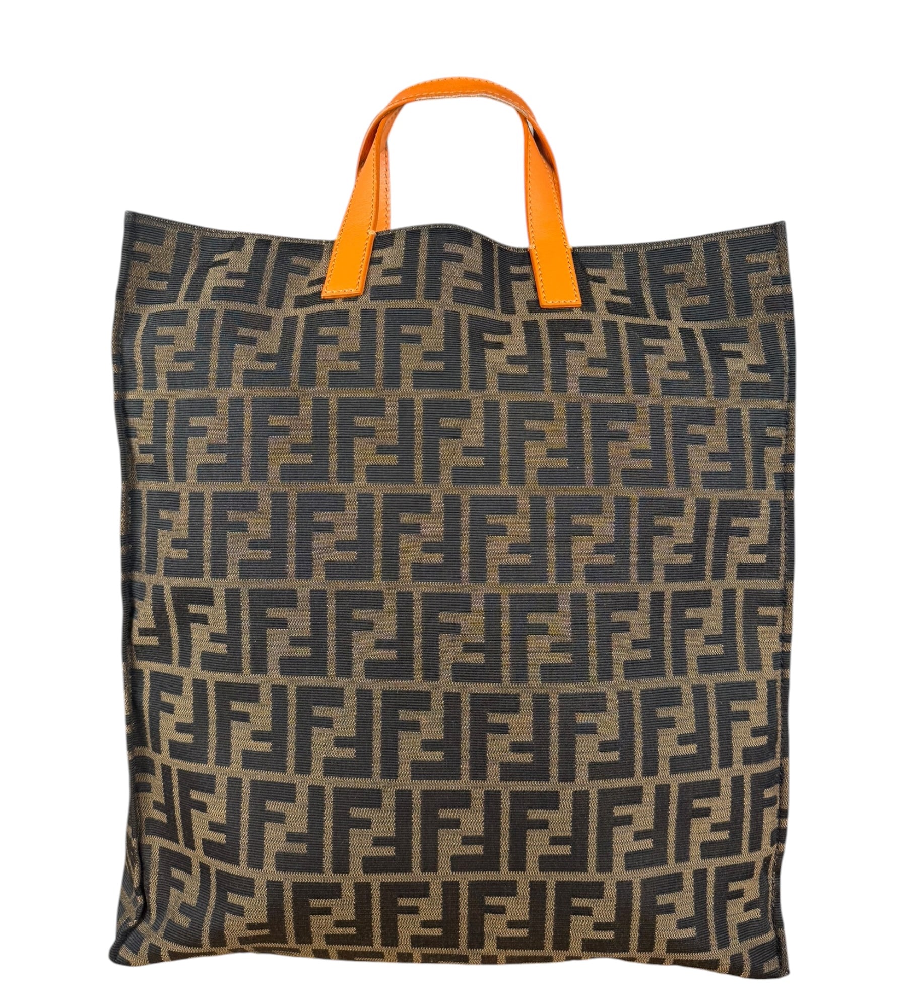 Fendi Vintage FF Canvas Top Handle Tote