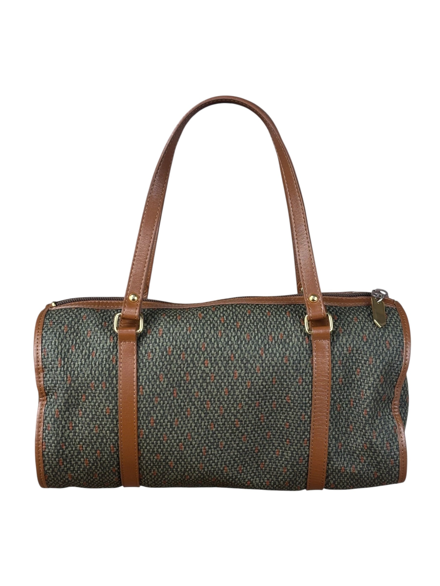 Yves Saint Laurent Vintage Brown Leather Woven Hand Bag