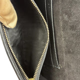 Christian Dior Black Grained Leather Saddle Belt Bag
