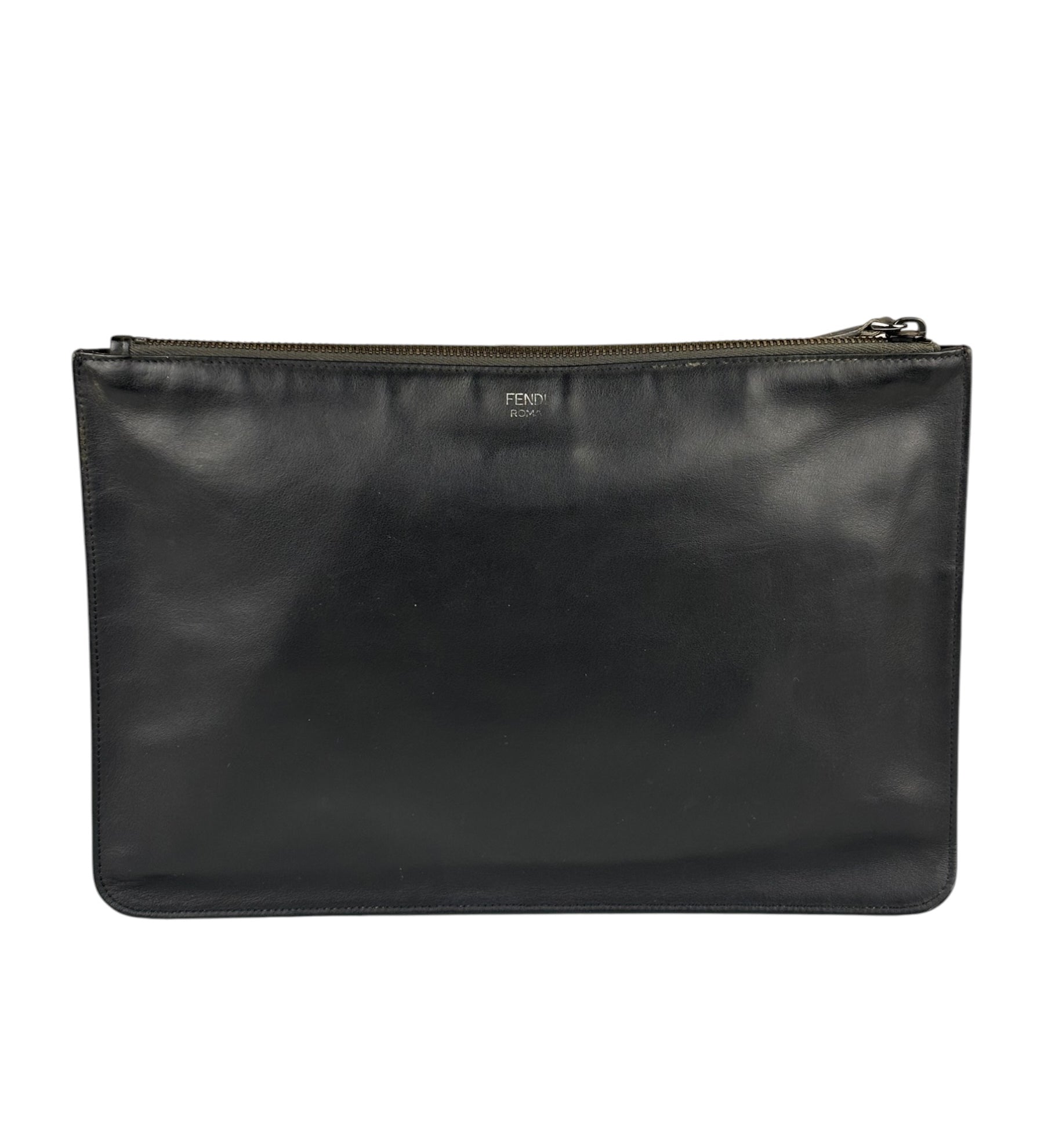 Fendi Black/Grey/White Monster Bag Bugs Eye Pouch