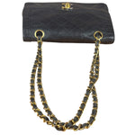 Chanel Dark Navy Quilted Leather Two-Toned CC Double Flap Bag '86-'88