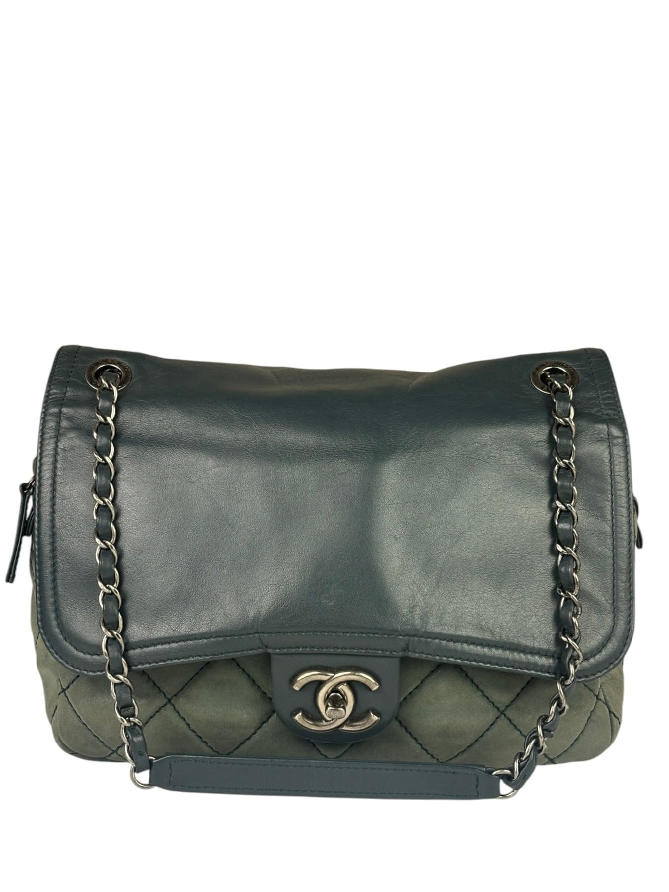 Chanel Sage Green Quilted Leather Flap Bag 2011