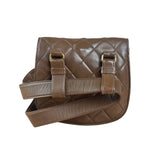Chanel Brown Quilted Waist Bag 1990