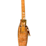 Fendi Vintage Orange Zucca Mamma FF Monogram Baguette