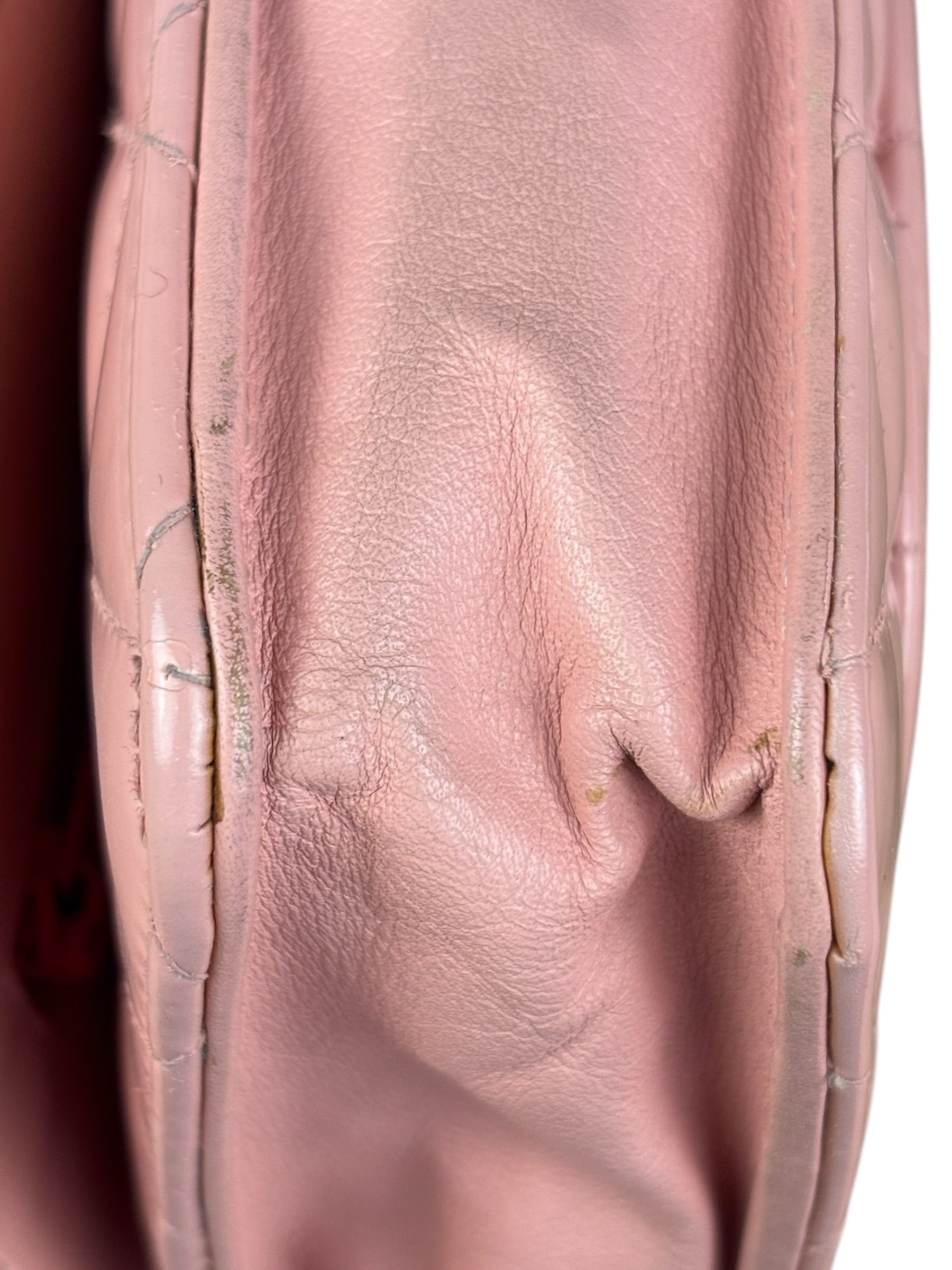 Chanel Pink Patent Quilted Wallet on Chain Bag 2012