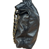 Chanel Black Quilted Leather 22 Chain Hobo Bag 2021