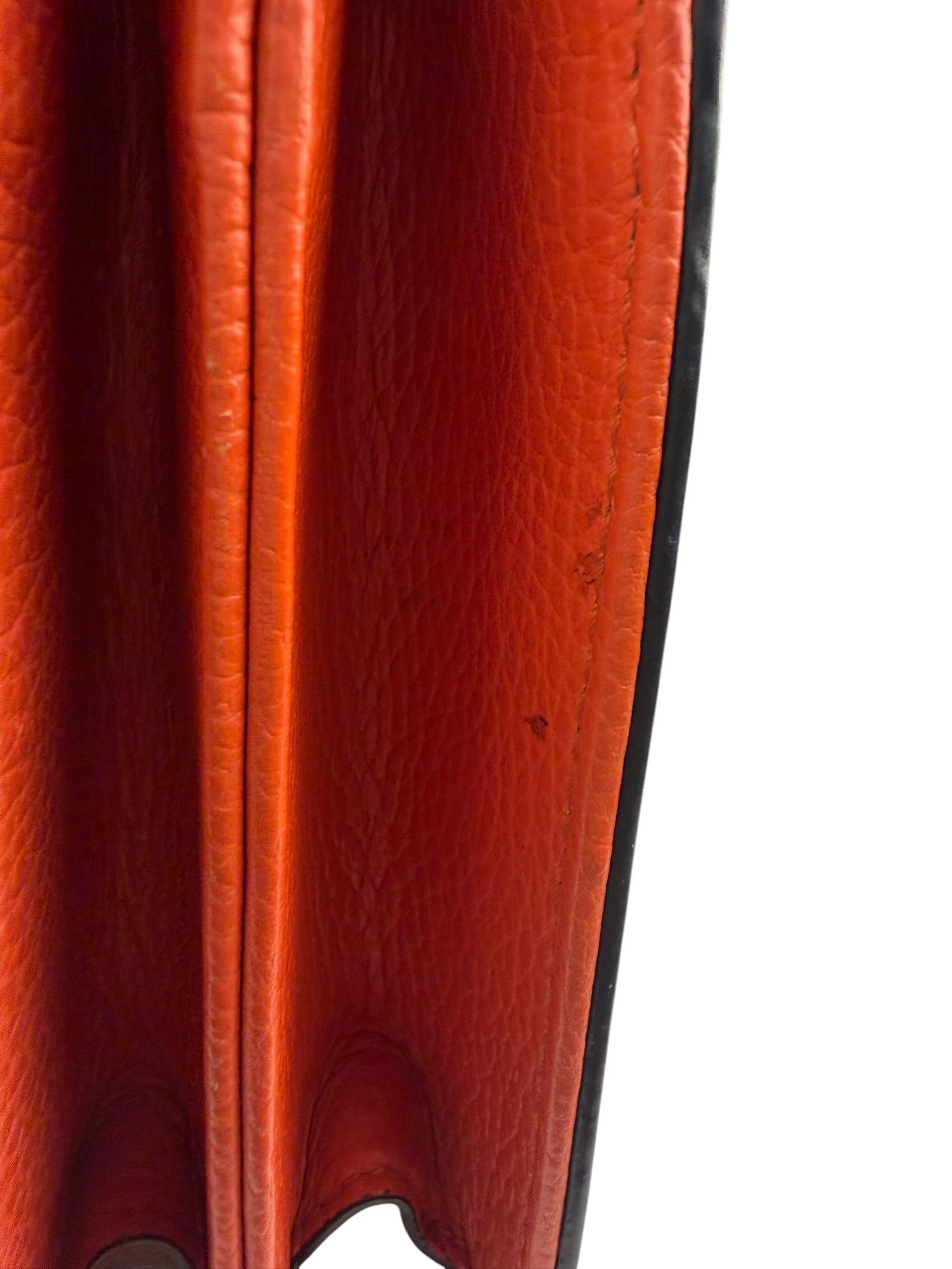 Gucci Orange Leather Small Dollar Interlocking G Shoulder Bag