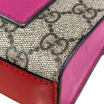Gucci Padlock Medium Leather Chain Shoulder Bag Beige/Red/Pink