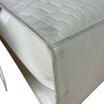 Balenciaga White Crocodile-Embossed Leather Two-Way Bag