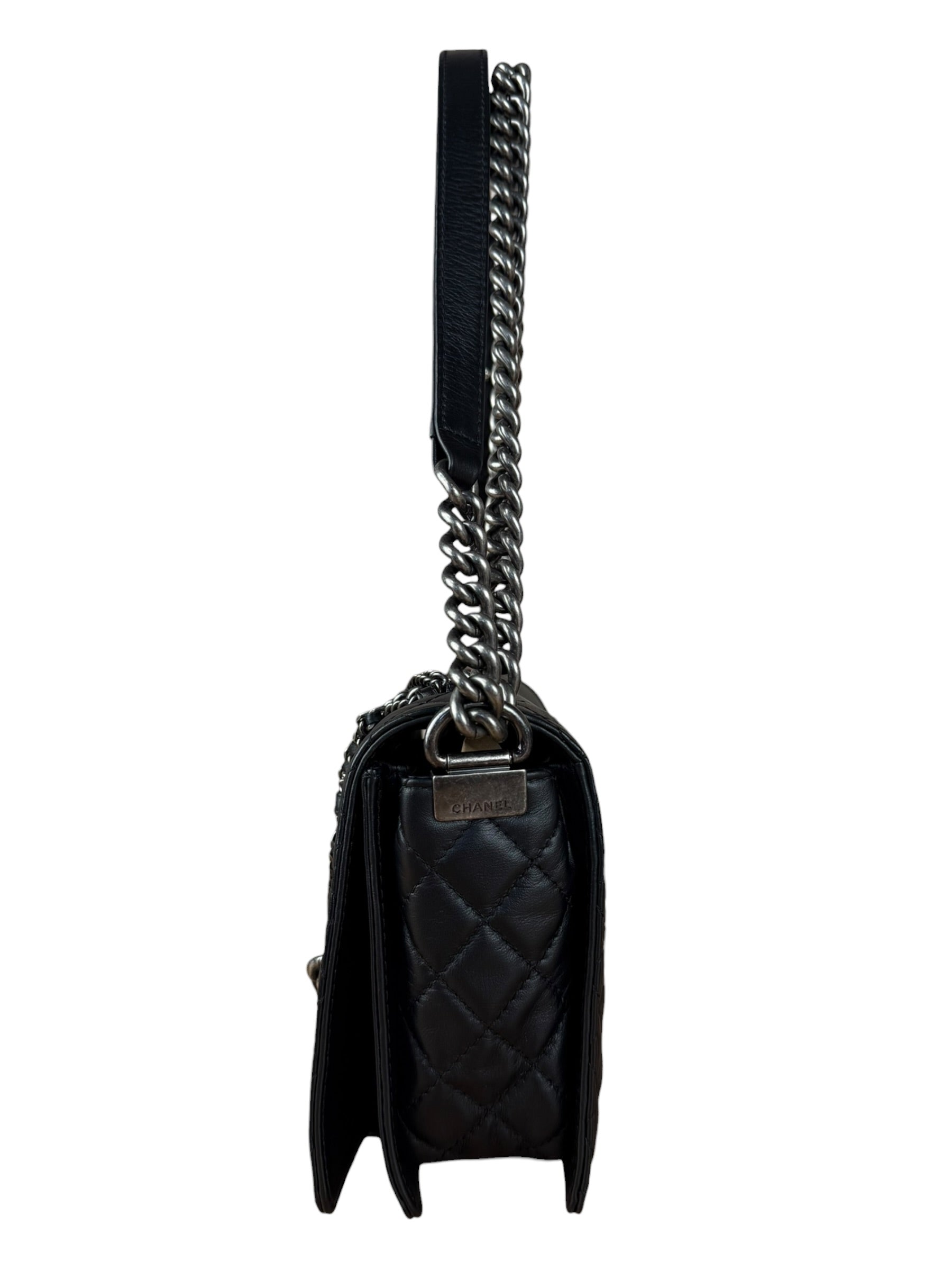 Chanel Black Enchained Boy Bag 2013