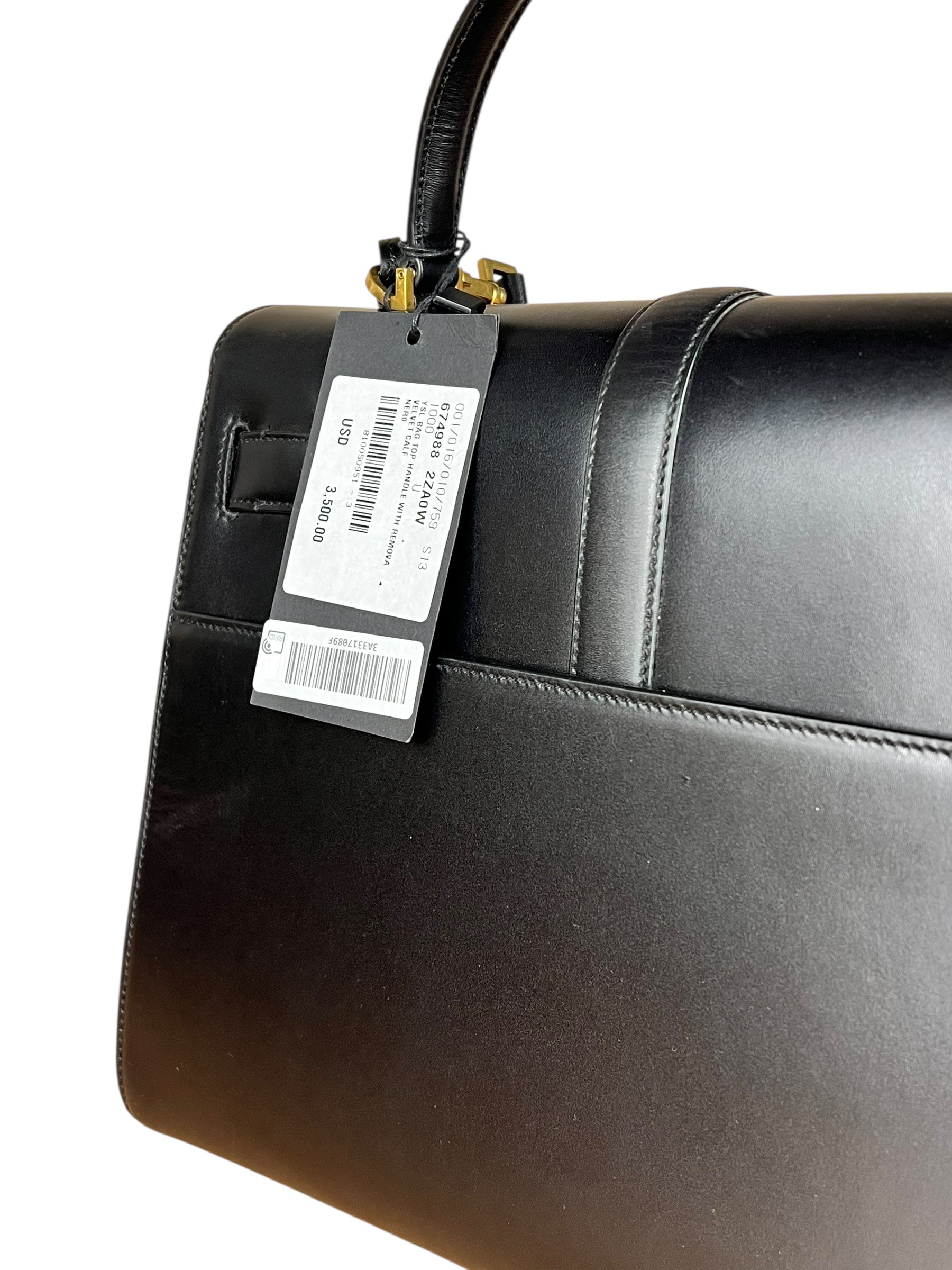 Saint Laurent Le Fermoir Top Handle 2Way Black