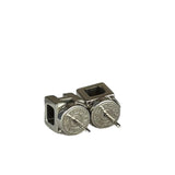 Hermes Silver Pink H Studded Earrings