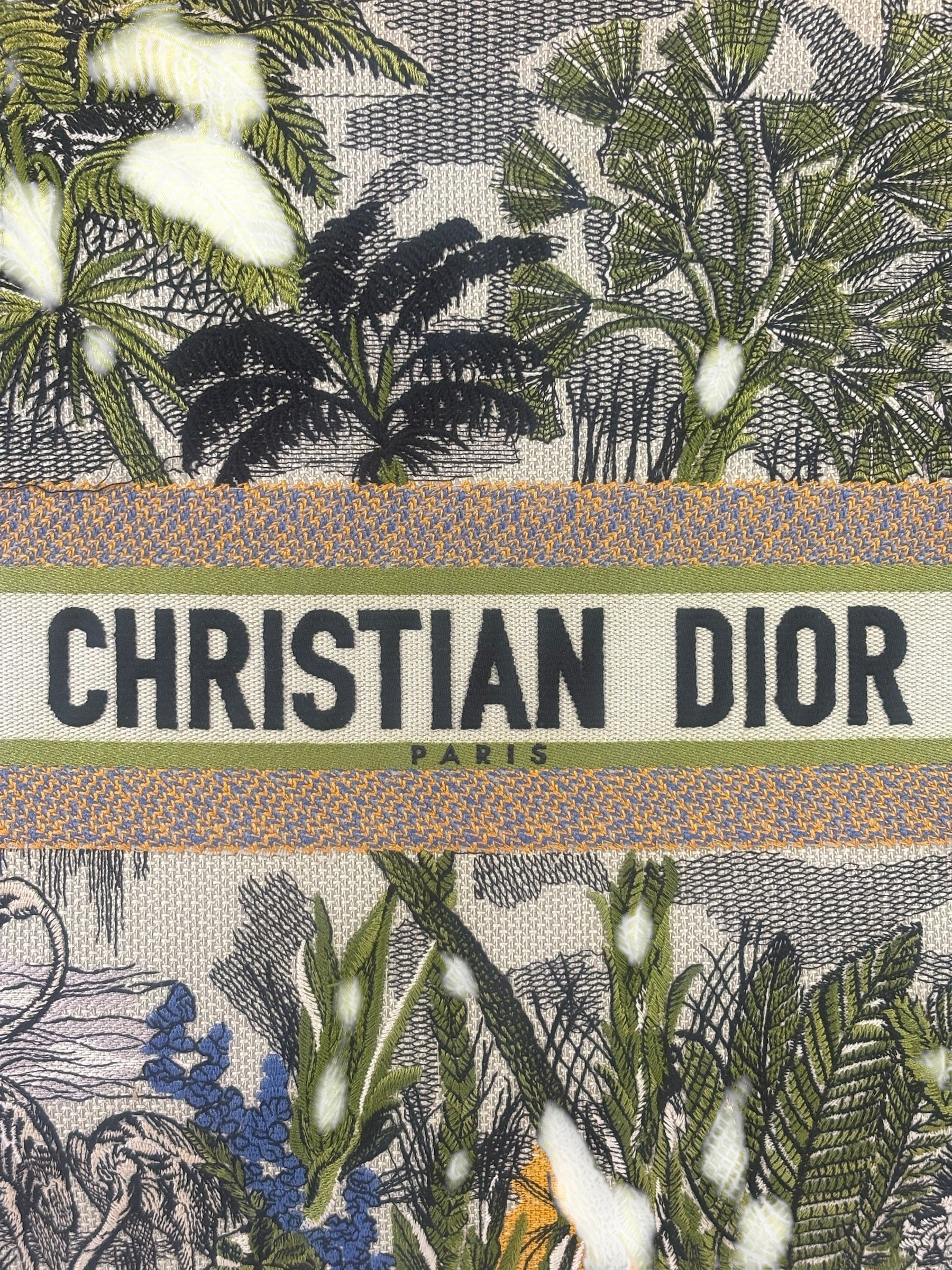 Christian Dior Large Toile De Jour Tropicalia Book Tote