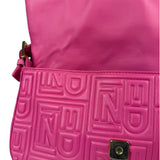 Fendi Pink Leather Logo Embossed Baguette
